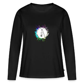 Fiddle icon icon - Women's Premium Organic Long Sleeve Shirt - black - Front - Julia (174cm)