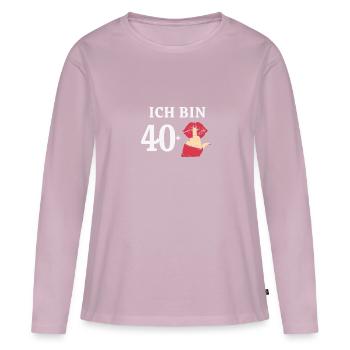 41 Jahre Geburtstagsspruch Damen Geburtstag 41. - Frauen Premium Bio Langarmshirt - Altrosa - Vorne - Julia (174cm)