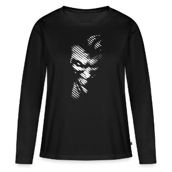Batman Joker 'black & white' Tee shirt Femme - T-shirt manches longues Premium bio Femme - noir - Devant - Julia (174cm)