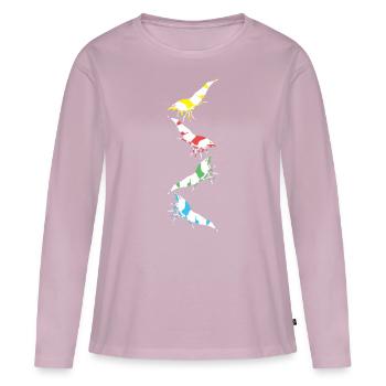 Aquarium - Women's Premium Organic Long Sleeve Shirt - dusky pink - Front - Julia (174cm)