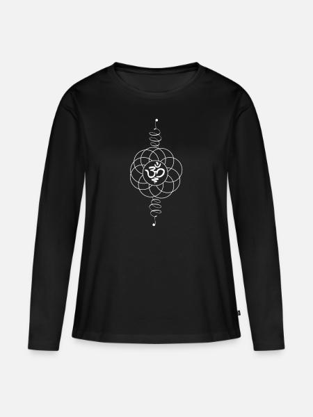 Om - Women's Premium Organic Long Sleeve Shirt - black