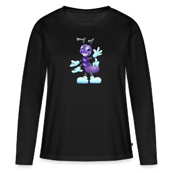 Amei 24 - T-shirt manches longues Premium bio Femme - noir - Devant - Julia (174cm)