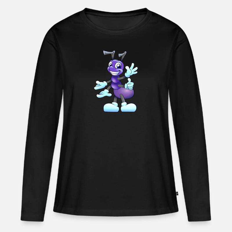 amei 24 - Frauen Premium Bio Langarmshirt - Schwarz