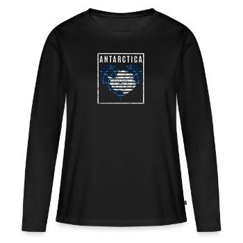 Antarctique - T-shirt manches longues Premium bio Femme - noir - Devant - Julia (174cm)
