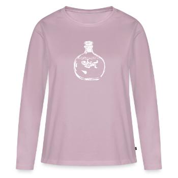 Astronaute en bouteille - T-shirt manches longues Premium bio Femme - rose poudré - Devant - Julia (174cm)