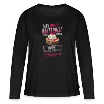 Pastry Chef Craft Muffin - Women's Premium Organic Long Sleeve Shirt - black - Front - Julia (174cm)