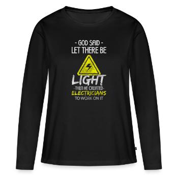 Technicien en électronique Craft Watt Work - T-shirt manches longues Premium bio Femme - noir - Devant - Julia (174cm)
