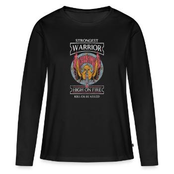 Mythologie d’Odin Asgard - T-shirt manches longues Premium bio Femme - noir - Devant - Julia (174cm)