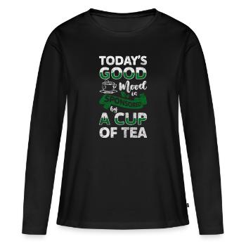 Théière Tea Time Out Heat - T-shirt manches longues Premium bio Femme - noir - Devant - Julia (174cm)