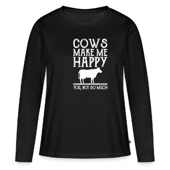 Farmer Farmer Farmer - Women's Premium Organic Long Sleeve Shirt - black - Front - Julia (174cm)