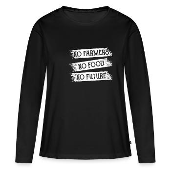Farmer Farmer Farmer - Women's Premium Organic Long Sleeve Shirt - black - Front - Julia (174cm)