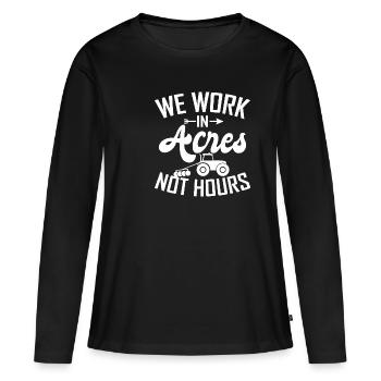 Farmer Farmer Farmer - Women's Premium Organic Long Sleeve Shirt - black - Front - Julia (174cm)