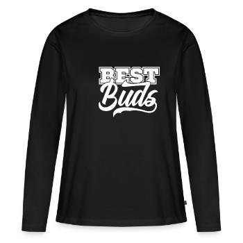 amitié - T-shirt manches longues Premium bio Femme - noir - Devant - Julia (174cm)