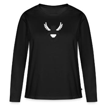Bon présage l'adversaire - T-shirt manches longues Premium bio Femme - noir - Devant - Julia (174cm)