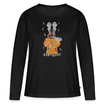BLACKMASK 2K20 - Frauen Premium Bio Langarmshirt - Schwarz - Vorne - Julia (174cm)