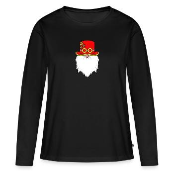 Gnomes Steampunk - T-shirt manches longues Premium bio Femme - noir - Devant - Julia (174cm)
