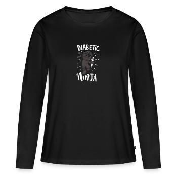 Diabetes diabetic sugar - Women's Premium Organic Long Sleeve Shirt - black - Front - Julia (174cm)