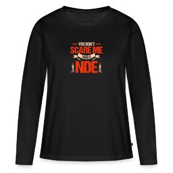 Spukhaus Geisterjäger Geisterjagd Geschenk - Frauen Premium Bio Langarmshirt - Schwarz - Vorne - Julia (174cm)