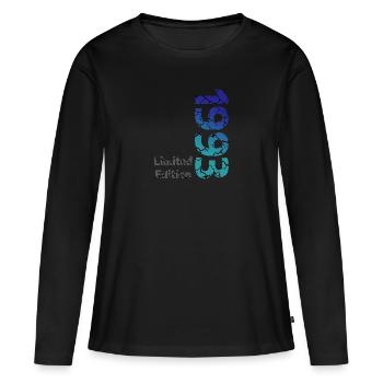 1993 Édition limitée - T-shirt manches longues Premium bio Femme - noir - Devant - Julia (174cm)