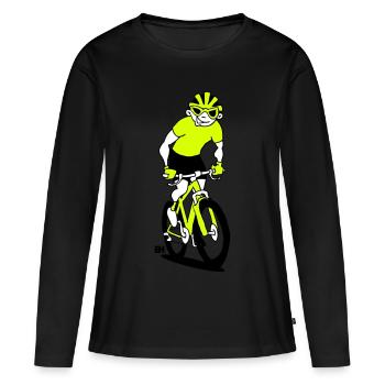 VTT v tc - T-shirt manches longues Premium bio Femme - noir - Devant - Julia (174cm)