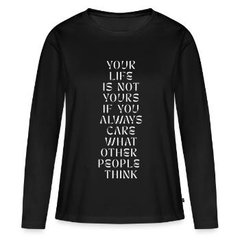 Be yourself - Women's Premium Organic Long Sleeve Shirt - black - Front - Julia (174cm)