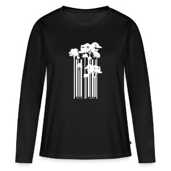 Barcode - Frauen Premium Bio Langarmshirt - Schwarz - Vorne - Julia (174cm)