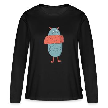 Monster - Frauen Premium Bio Langarmshirt - Schwarz - Vorne - Julia (174cm)