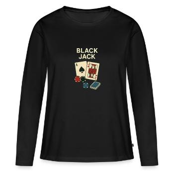 Blackjack – Le jeu avec le Magic 21 - T-shirt manches longues Premium bio Femme - noir - Devant - Julia (174cm)