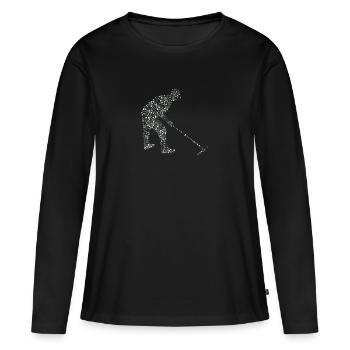 Gartenarbeit - Frauen Premium Bio Langarmshirt - Schwarz - Vorne - Julia (174cm)
