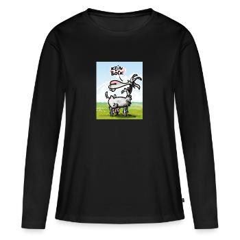 Ziege - Frauen Premium Bio Langarmshirt - Schwarz - Vorne - Julia (174cm)