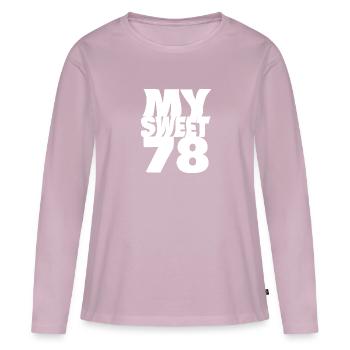 Sweet 78 - Frauen Premium Bio Langarmshirt - Altrosa - Vorne - Julia (174cm)