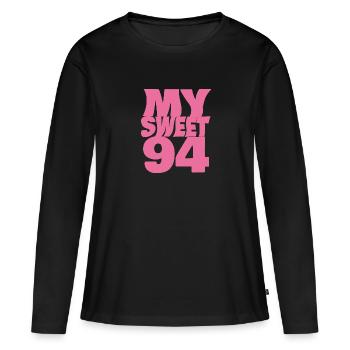 Sweet 94 - Frauen Premium Bio Langarmshirt - Schwarz - Vorne - Julia (174cm)