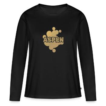 Geschenk für Aspen - Frauen Premium Bio Langarmshirt - Schwarz - Vorne - Julia (174cm)