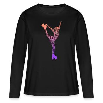 Roller Skates Roller Skates Girls Roller Skating - Women's Premium Organic Long Sleeve Shirt - black - Front - Julia (174cm)