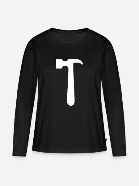 Hammer 2 - Frauen Premium Bio Langarmshirt - Schwarz