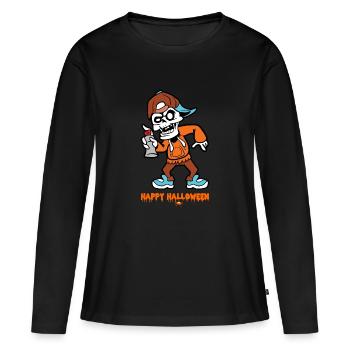 Halloween Skeleton Bone Monster Zombie Horror - Women's Premium Organic Long Sleeve Shirt - black - Front - Julia (174cm)