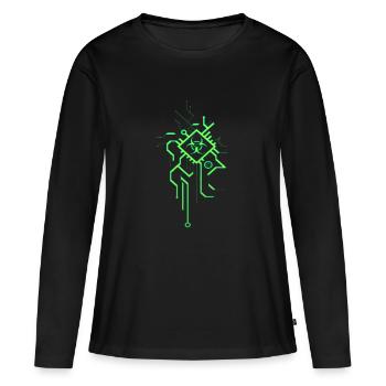 Hacking Hacks Hacker Computer Malware eSport Trojaner - Frauen Premium Bio Langarmshirt - Schwarz - Vorne - Julia (174cm)