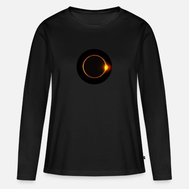 Solar eclipse - Women's Premium Organic Long Sleeve Shirt - black
