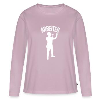 Arbeiter - Frauen Premium Bio Langarmshirt - Altrosa - Vorne - Julia (174cm)