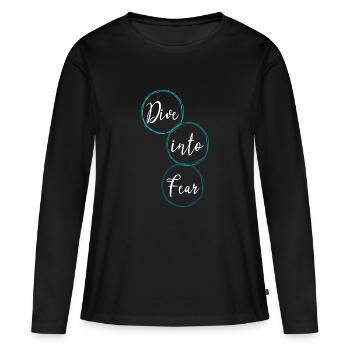 bungee jumping experiences courage - Frauen Premium Bio Langarmshirt - Schwarz - Vorne - Julia (174cm)