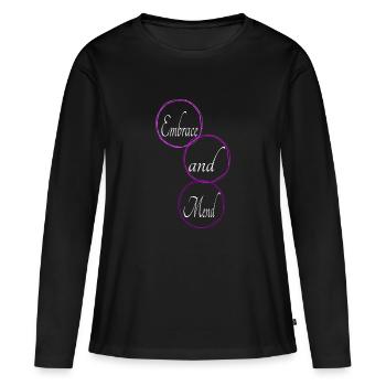 guérison intérieure génial blagues amusantes pouvoir de guérison - T-shirt manches longues Premium bio Femme - noir - Devant - Julia (174cm)