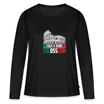 Italien Rom Kolosseum - Frauen Premium Bio Langarmshirt - Schwarz - Vorne - Julia (174cm)