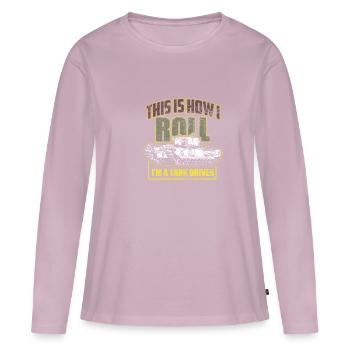 Panzer - Frauen Premium Bio Langarmshirt - Altrosa - Vorne - Julia (174cm)