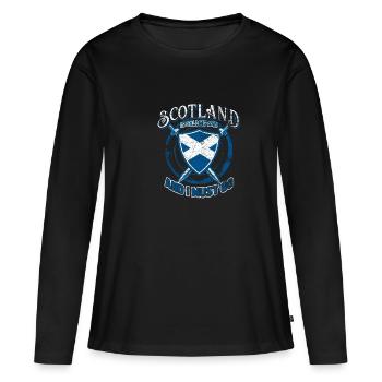 Schottland - Frauen Premium Bio Langarmshirt - Schwarz - Vorne - Julia (174cm)