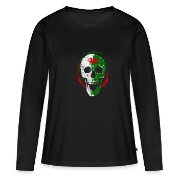 Wales skull Halloween dragon Celts - Women's Premium Organic Long Sleeve Shirt - black - Front - Julia (174cm)
