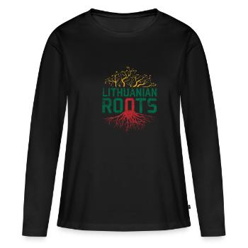 Lithuania roots - Women's Premium Organic Long Sleeve Shirt - black - Front - Julia (174cm)