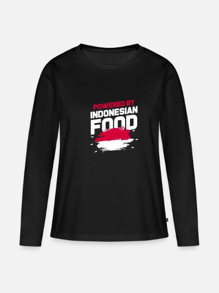 Nasi Goreng Indonesien - Frauen Premium Bio Langarmshirt - Schwarz