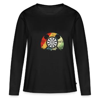 jeu de fléchettes - T-shirt manches longues Premium bio Femme - noir - Devant - Julia (174cm)