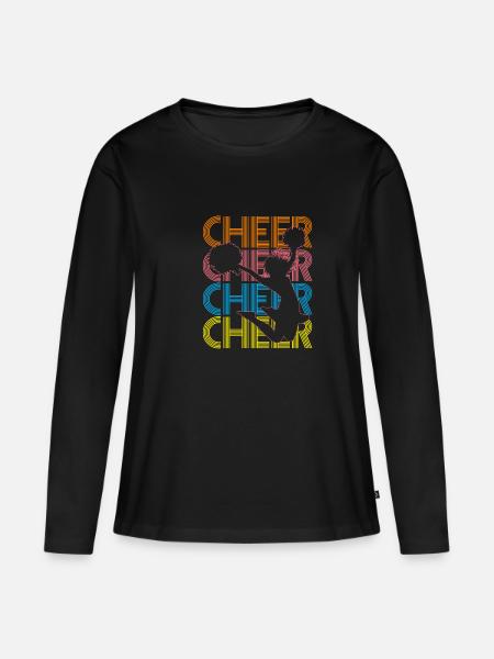 Cheerleading Pompoms - Frauen Premium Bio Langarmshirt - Schwarz