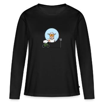Cyclisme - Radars - T-shirt manches longues Premium bio Femme - noir - Devant - Julia (174cm)